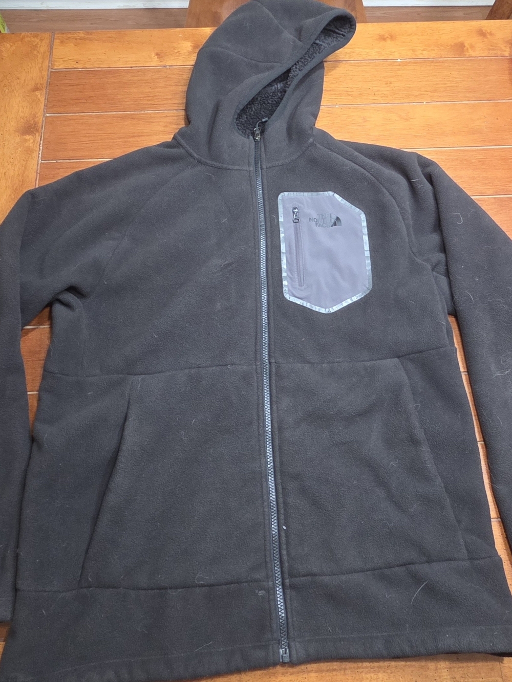 The North Face Black Hooded Lightweight Fleece Jacket